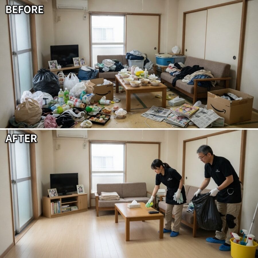 印西市の遺品整理実績｜ご遺族様だけでは進めにくかったお部屋を順序立てて整えたケース