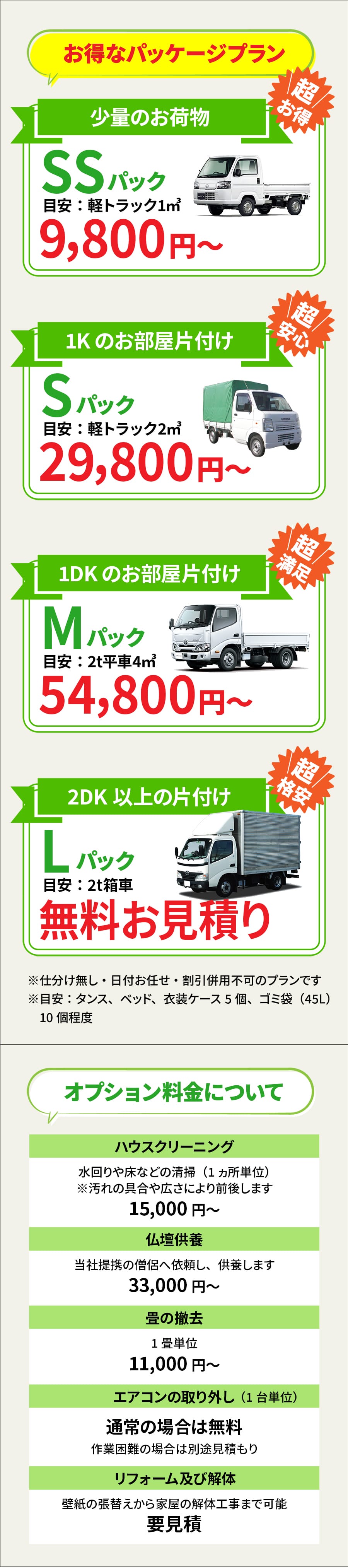 板橋区の無料見積り対応｜トラック積み放題プランでお得に片付け