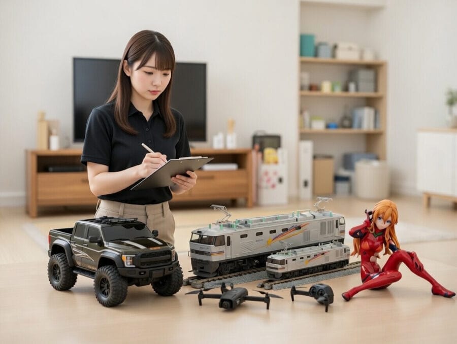 {商品名}を出張査定しているスタッフ