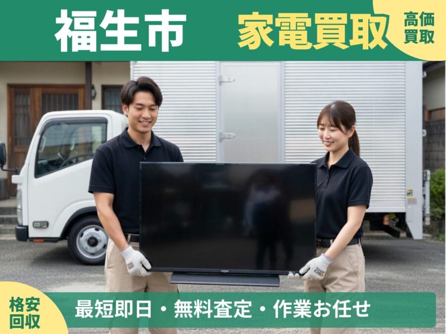 福生市の家電買取・回収対応ならエコスマイリー｜冷蔵庫・洗濯機など出張買取対応