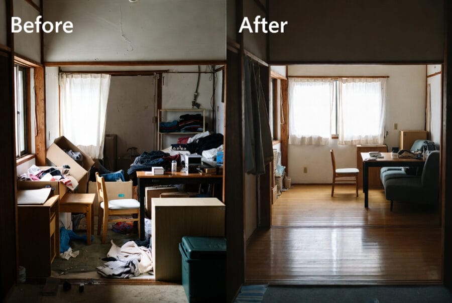 スタッフの作業