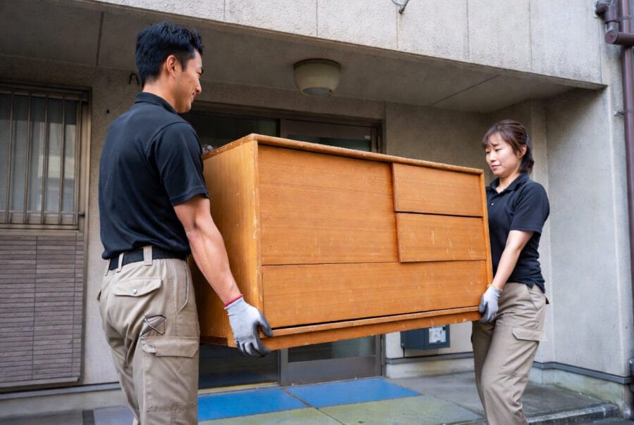 スタッフによる搬出作業