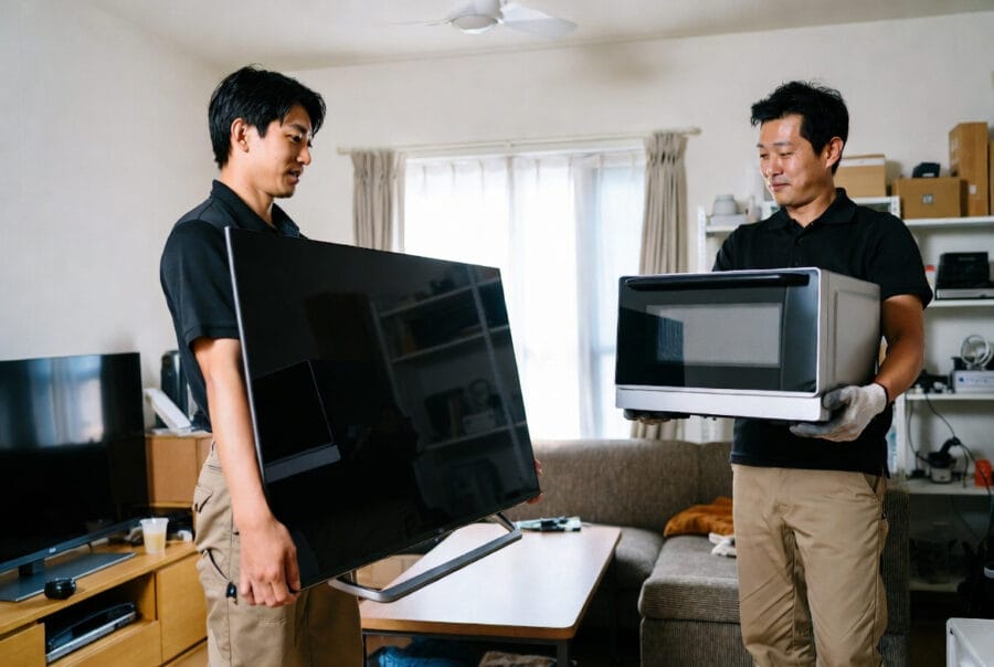 スタッフの搬出作業