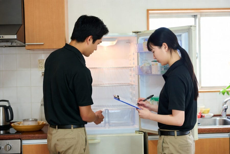 神奈川県 家電出張買取 伊勢原市 電子レンジ PANASONIC NE-FL100-W 家電出張買取 作業スタッフ