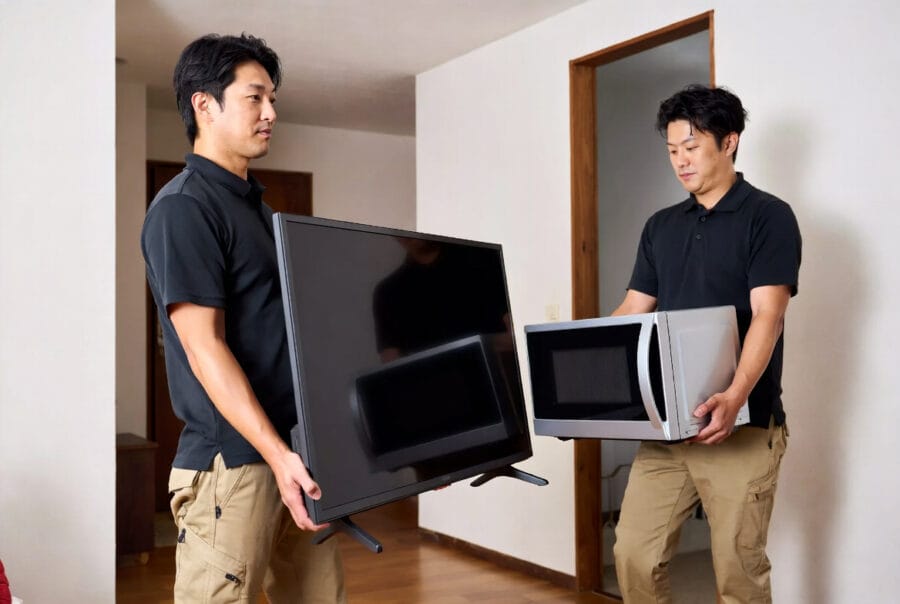 除湿機の搬出作業