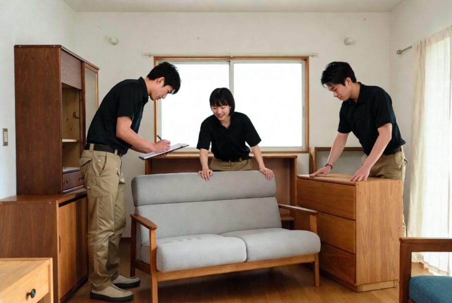 家具を高価買取し、買取不可の家具は回収までまとめて依頼できる家具買取回収サービスのイメージ